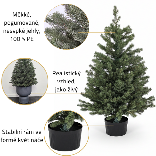 Detaily umělého stromku Royal Premium