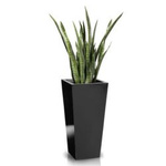 Vysoký obdélníkový květináč ze skelného vlákna Slim H 67 x 31 x 31 cm, černý