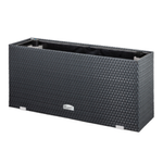 Technorattanový květináč se zavlažováním a izolací 95x43 cm, tmavě šedý