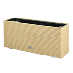 Technorattanový květináč se zavlažováním a izolací 95x43 cm, krémový